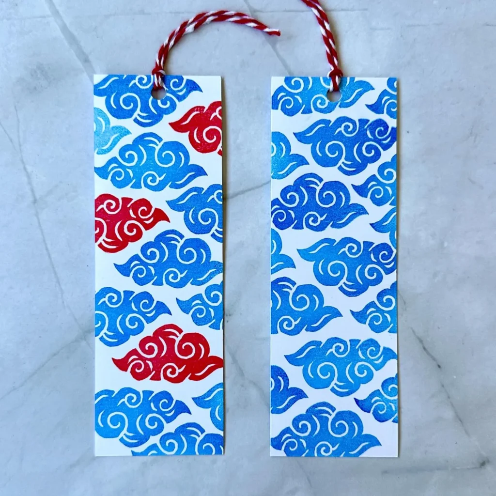 Marque page nuage japonais