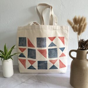 Tote bag forme carré triangle