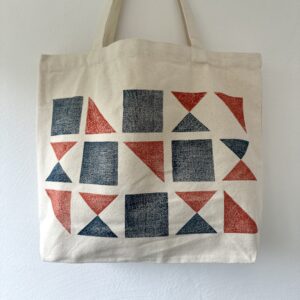 Tote bag forme carré triangle
